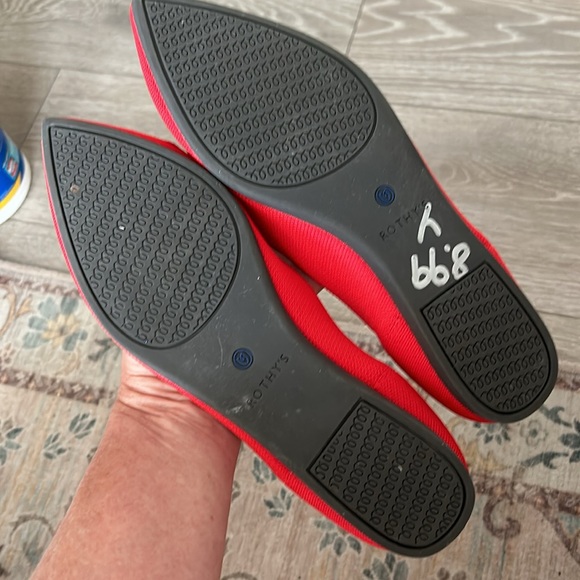 - ROTHYS RED POINTED FLATS - Picture 5 of 7